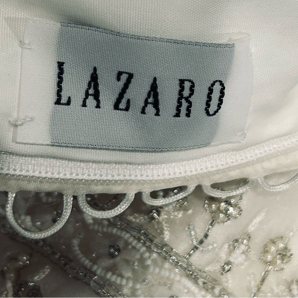 💙Spring Sale💙Vintage Y2K Lazaro embroidered, crystal beading wedding dress - Picture 8 of 8